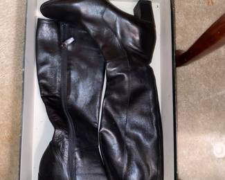 Elegant high black boots