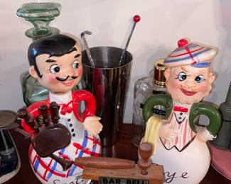 Scotch and Rye figural canisters