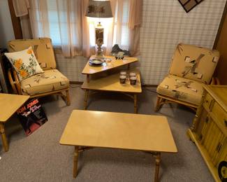 Matching pieces of a suite of MCM furniture