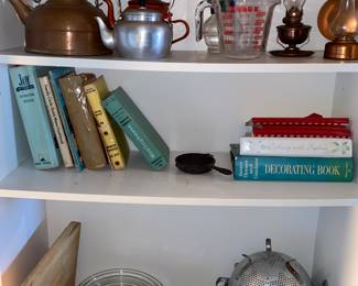 Kitchen ware and cookbooks
