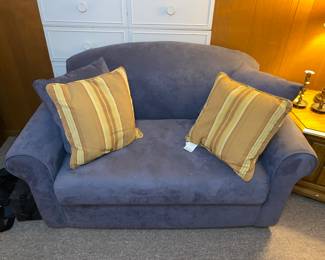 Blue loveseat sleeper sofa in great condition
