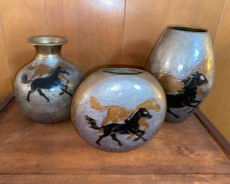 Unique horse vases