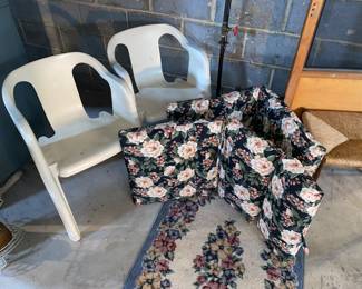 Patio chairs and cushions