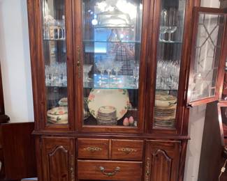 China hutch with glass shelving and lower storage