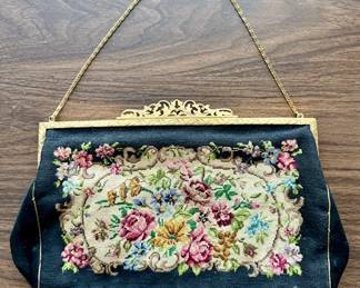 Hand Made Petit-Point Evening Bag