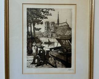 Etching, Signed Marvel Julien Baron
