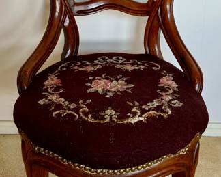 Vintage Needlepoint Chair