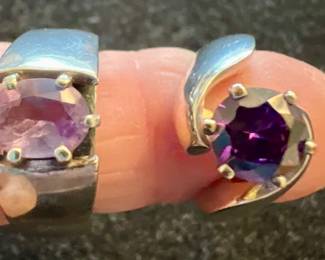 Sterling Silver & Amethyst Rings