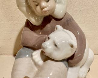 Lladro, Eskimo Boy with Polar Bear