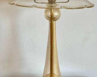(2) Art Glass Lamps