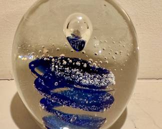 Signed Artglass Paperweight