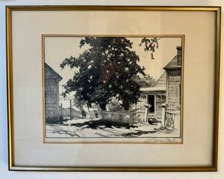 "Lane's End" Lithograph, Signed Gordon Grant