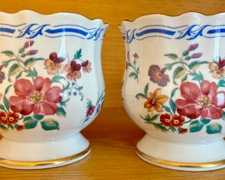 (2) Porcelain Planters