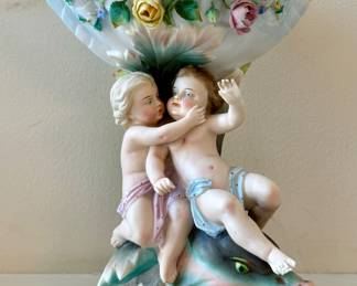 Vintage Porcelain Cherub Compote