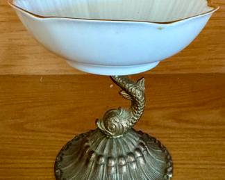 Pedestal Bowl with Koi Fish