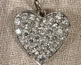 14K & Diamond Heart Pendant