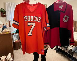 Some Broncos clothing,
Ohio State clothing