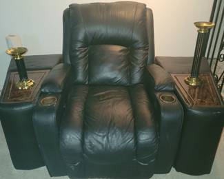 Electric reclining theater seating 