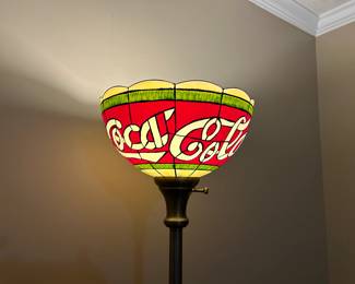 Coca-Cola decor (lamp shade is plastic)