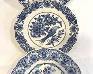 Vintage Delfts Blue Holland Hanging Plates