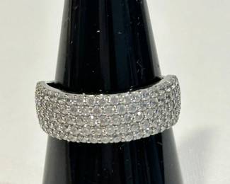 Ladies 14K White Gold Ring with CZ 