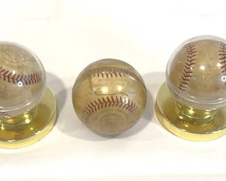 3 Signed Baseballs 