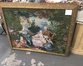 Large embroidered framed art - weekend special 1/2 off!