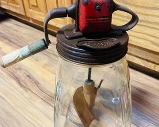 Super Cool 😎 Large Vintage Butter Churn with Wooden Paddles