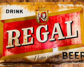Large Vintage Regal Beer Sign
   😎😎😎