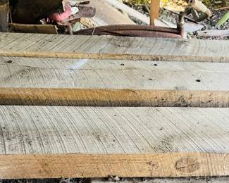 Large Collection Of 10-12ft Old Cypress Beams (3" x 7.5") & Old Cypress Lumber 