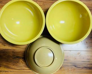 Vintage Texas Ware Bowls  in a Beautiful Yellow and one Tan One
