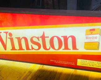 Vintage Large Lighted Winston Sign