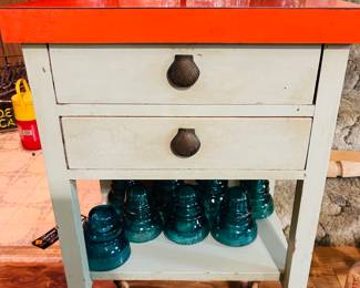 Cute  Formica Topped Cabinet with (2) Drawers