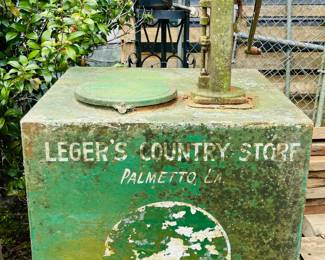 Very Old Hand Pumped Oil Tank from Leger's Country Store in Palmetto
