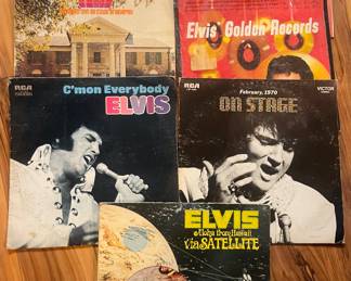 Collection of Elvis Albums and Elvis Memorabilia
