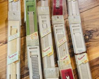 Huge Collection Of Vintage Stainless Steel Silver & Gold Watch Bands by Speidel & Wilson 