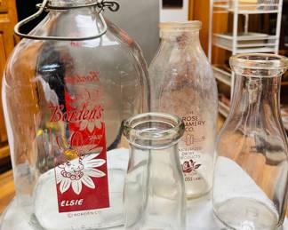 Collection of Milk Bottles
    Borden, Vermillion, etc