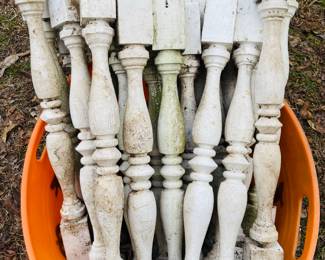 Large Collection of Hand Turned Cypress Spindles 
Small & Large Spindles 🙌🙌🙌