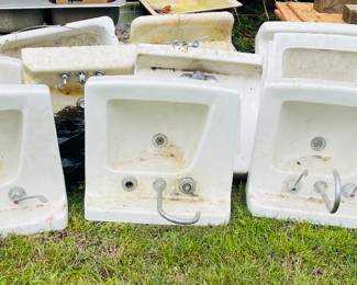 Large Collection of Porcelain Sinks with Fixtures at an Unbeatable Price