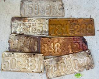 Very Old 1933 -1940's License Plates