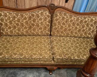 Gorgeous Hand Carved Cane Sofa in Mint Condition