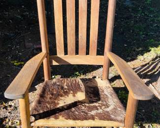 Pair (2)  "Oak" Cowhide Rockers  in Great Condition