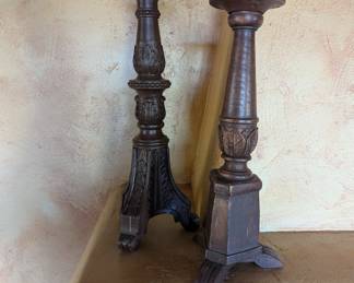 wood candlesticks