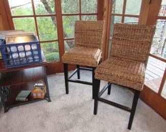 Tall woven chairs