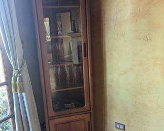 MCM corner cabinet and there is a matching hutch!