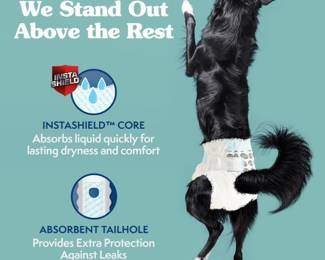 Simple Solution Disposable Dog Diapers for Female Dogs