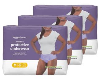 Amazon Basics Womens Protective Underwear, Medium, Lavender
