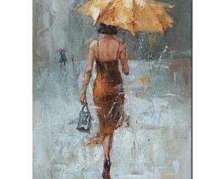 Canvas Wall Art Girl Umbrella