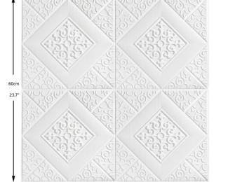 Grandmei 3D Wallpaper, 9 Pieces, White