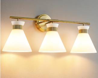 WOSHITU Bathroom Vanity Light Fixtures: 3-Lights With 2 Sets